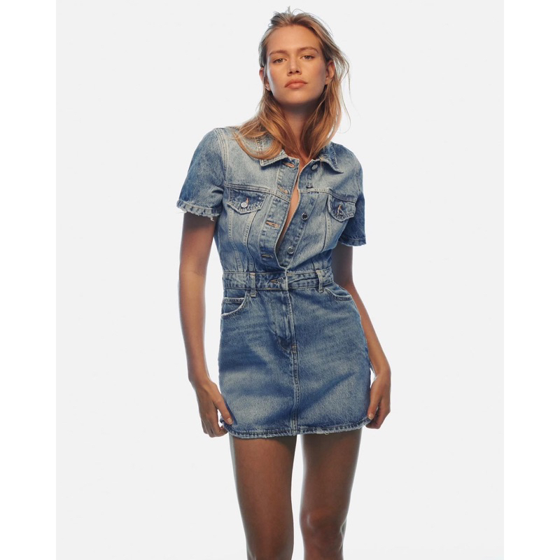 ZARA Z1975 DENIM SHIRT DRESS.