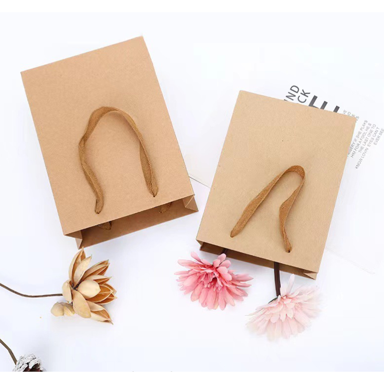 ⚡พร้อมส่ง⚡8H ถุงกระดาษคราฟท์ หูหิ้ว ถุงใส่เสื้อผ้า  สินค้าโกดังไทย สีนำ้ตาล - รูปที่ 7