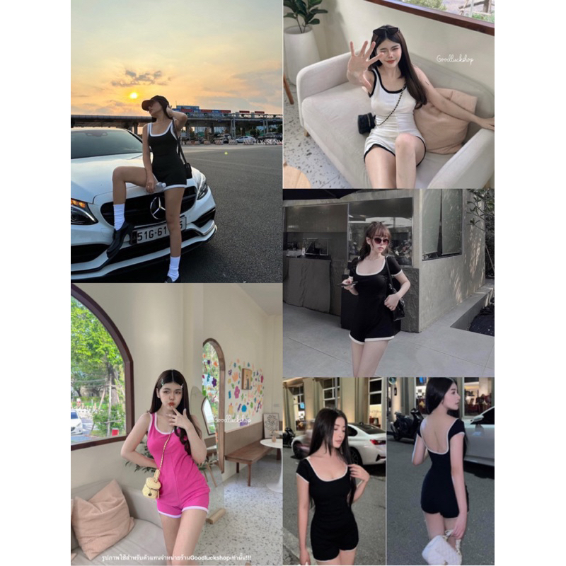 💕ShopBypuy💕จั๊มสูทขาสั้นเว้าหลังแซ่บๆ📌