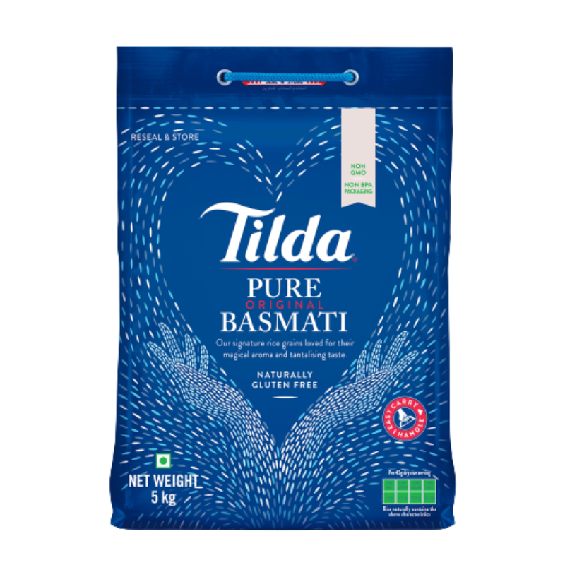 ทิลด้า ข้าวบาสมาติ พันธู์ดั้งเดิม 5 กก. - Basmati Rice Pure 5kg Tilda brand