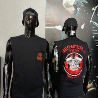 เสื้อยืด OLP แขนกุดสีดำลิขสิทธิ์แท้จาก Harley Davidson 40291324