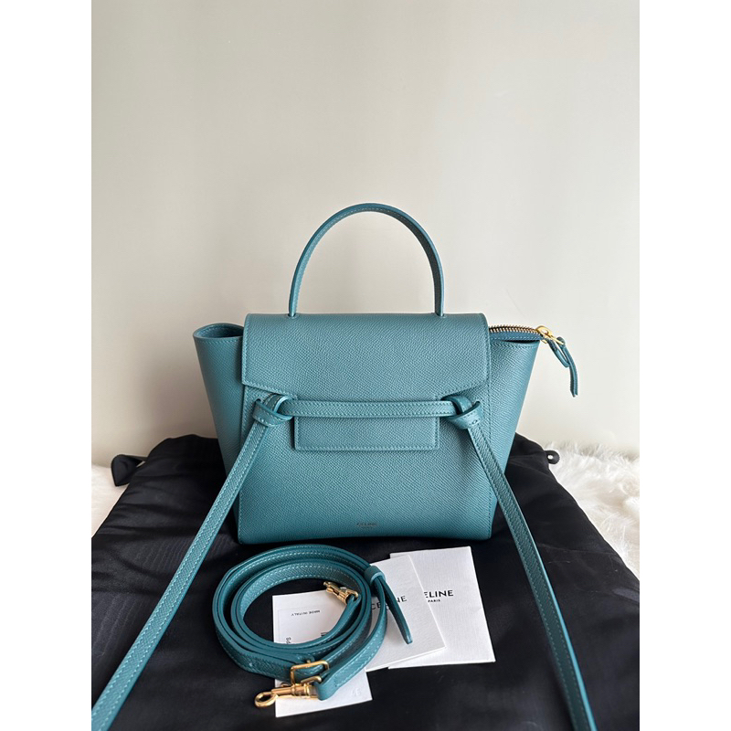Used once Celine beltbag nano in prussian blue y.21