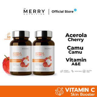 The Merry Acerola Cherry C Complex (วิตามินซี สารสกัดจากอเชโรล่า เชอร์รี่) 2 กระปุก x 30 Capsule [60 Capsule]