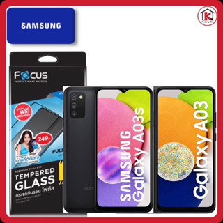 Focus samsung A03 A03sโฟกัสฟิล์มกระจกนิรภัยกันรอยแบบเต็ม จอ(full frame)