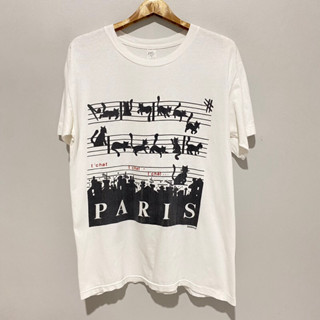 เสื้อยืดวินเทจ Vintage Single Stitch Fajer Ripped T Shirt Cat t’chat Paris Danhilo