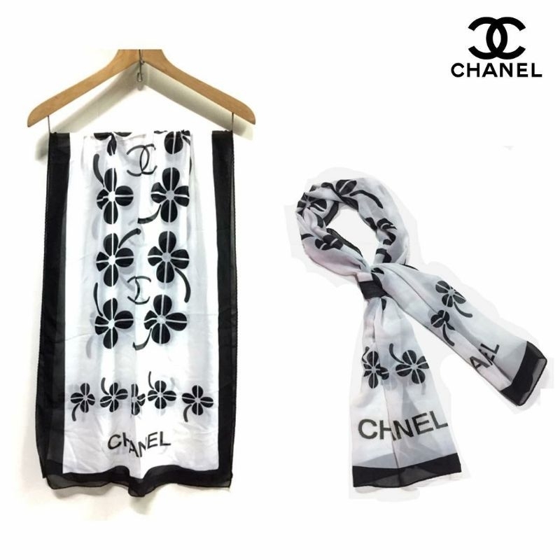 chanel​ scarf ผ้าพันคอ​ มือสอง​ ของแท้