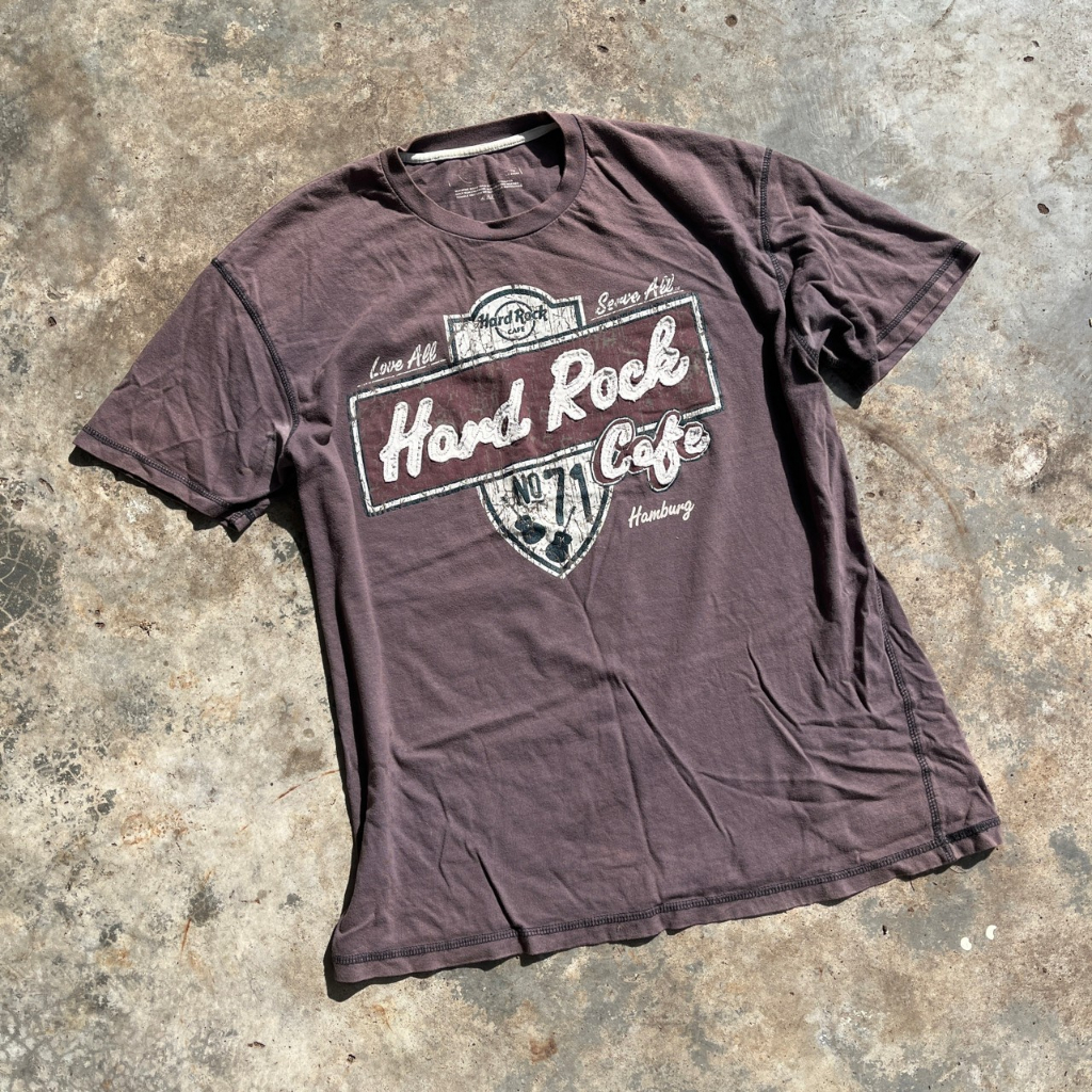 Hard Rock Cafe เสื้อยืดมือสอง เสื้อยืดวินเทจ สภาพดี