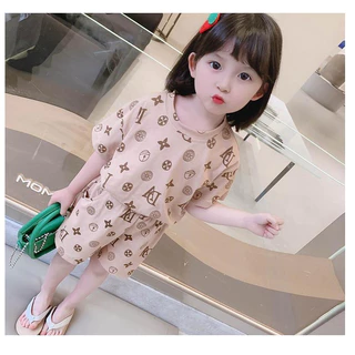 Beryl kids🌸ชุดเซ็ทเด็กผู้หญิง เสื้อผ้าเด็กผญ🎀ชุดเด็กแขนสั้น+ขาสั้น เสื้อยืดแขนสั้นลายดอกไม้ ชุดสูทเด็กผู้หญิง1-7ปี