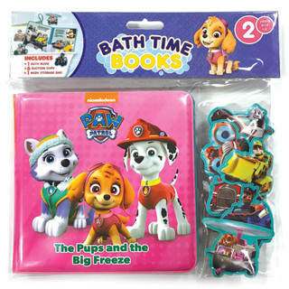 Nick PAW Patrol Girls Bath Time Books (EVA bag) with Suction Cups and Mesh Bag Bath Book