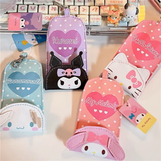 กระเป๋าใส่กุญแจ Sanrio Character   ตัวล็อคกุญเจเป็นสายโยโย่ วัสดุเป็นหนัง PU