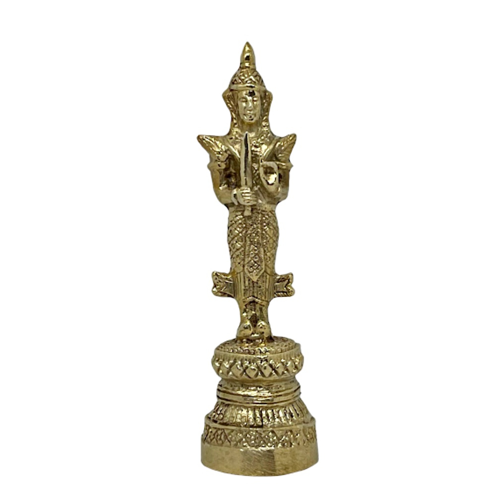 พระสยามเทวาธิราช พระสยามเทวา เทวรูปวัสดุทองเหลือง สูง 11 ซม. Phra Siam Deva Brass Statue Home Decor 