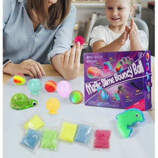 Set #slime bouncy ball #DIY #เซ็ตสไลม์เมจิก ทำ #สไลม์ ด้วยตัวเอง #ของเล่น #toys