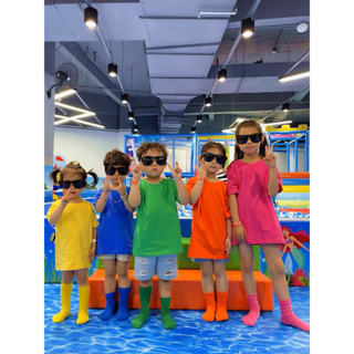 เสื้อsetเด็ก เสื้อยืดผ้าคอตตอน Cotton แถมถุงเท้าไซส์เด็ก พร้…