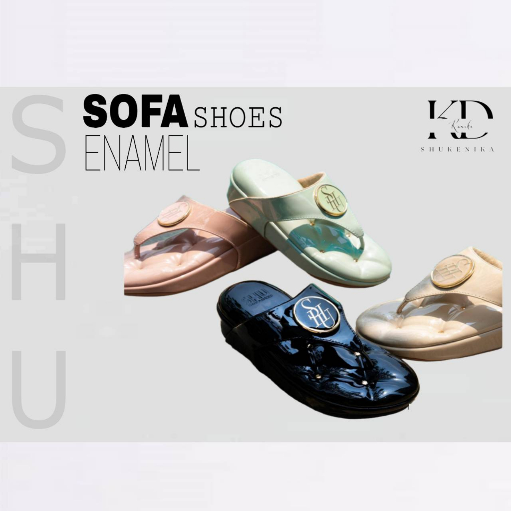 SHU รุ่น SOFASHOES ENAMEL (0258) หน้าโลโก้SHU รองเท้าเพื่อสุขภาพ