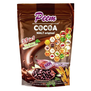 โกโก้ภีม Peem Cocoa Malt Original 38in1(1ห่อ15ซอง)สินค้าคุณภาพจากกาแฟภีมคอฟฟี่