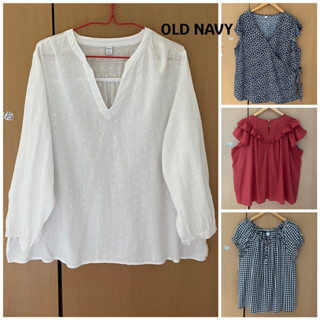 เสื้อแขนสั้นผู้หญิงแบรนด์ OLD NAVYแท้💯%มือ2รายละเอียดเพิ่มเติมด้านล่าง