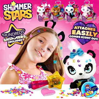 ตุ๊กตาสัตว์เลี้ยง SHIMMER STARS ใส่กลิตเตอร์ มีที่คาดผม ปลอกคอ สามารถถอดมาเป็นสร้อยข้อมือได้ มีให้เลือก 4 เเบบ