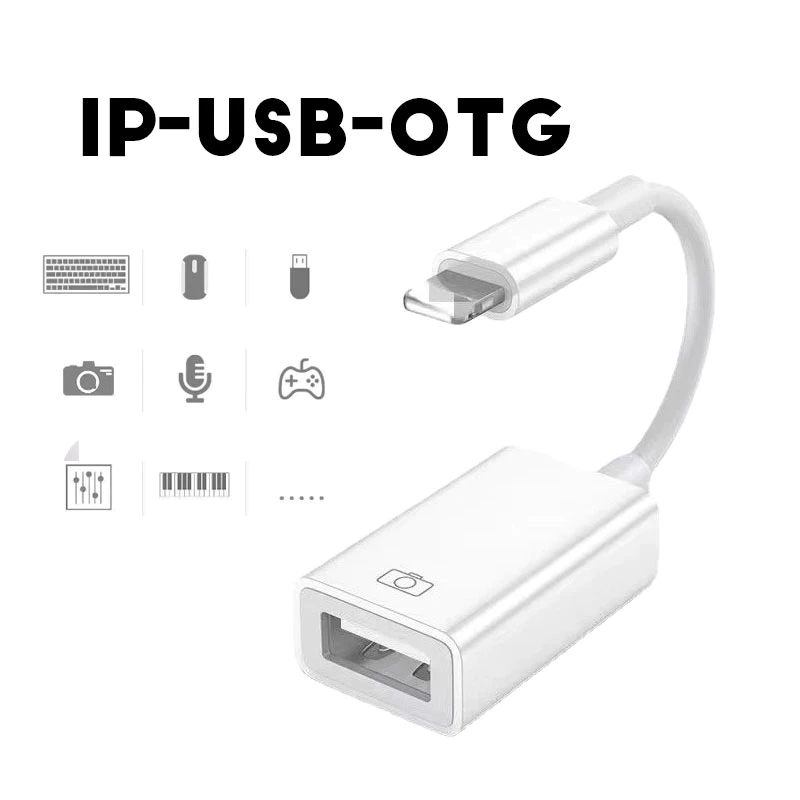 IP-OTG USB3.0 สายอะแดปเตอร์เหมาะสําหรับอะแดปเตอร์ อะแดปเตอร์โทรศัพท์มือถือแปลงดิสก์ U การชาร์จเครื่องอ่าน