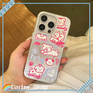 🔥ขาย🔥เคสไอโฟน iphone 11 14 Pro Max ins น่ารัก ลูกสุนัขสี ปกป้องเต็มที่ ป้องกันการตก เคส iphone 12 13 Pro Case for iphone