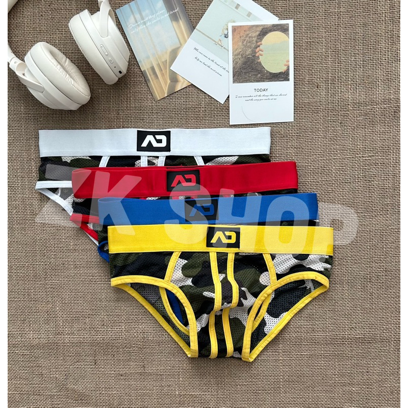 พร้อมส่ง กางเกงในชาย ADDICTED ทรง Brief เปิดก้น ผ้าดี ใส่สบาย