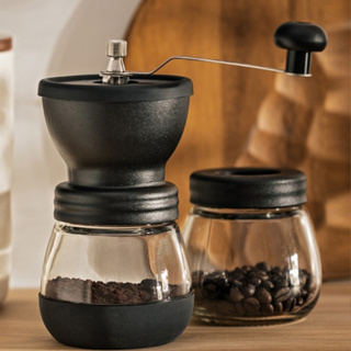 Coffee Bean Grinder เครื่องบดกาแฟวินเทจ เครื่องบดเมล็ดกาแฟ ที่บดเม็ดกาแฟ ปรับความละเอียดได้