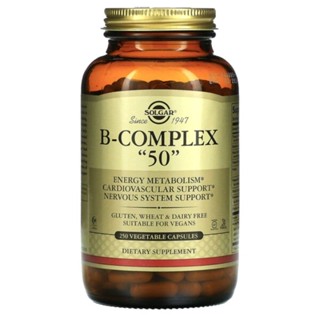 วิตามินบีรวม Solgar B-Complex "50", 250 Vegetable Capsules