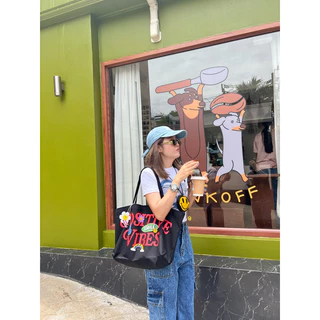 Lazy - cc - Tote bag กระเป๋าผ้าแคนวาสลายน่ารัก POSITIVE / SELF LOVE 😋