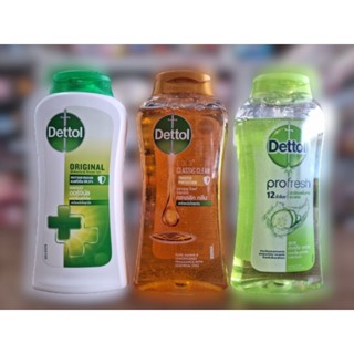 (แพ็ก3ขวด) Dettol Shower gel เจลอาบน้ำ เดทตอล ออริจินัล 200 ก.,เดทตอล โกลด์ 250 ก.,เดทตอล โปรเฟรช 250 ก.