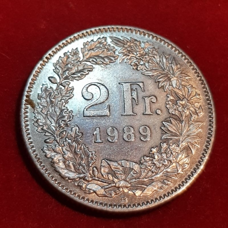 👉 เหรียญ 2 ฟรังค์ สวิสฯ ปี 1989