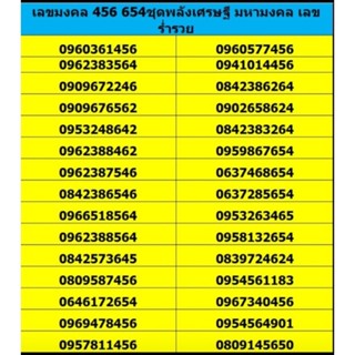 เบอร์มงคล456พลังเศรษฐีมหามงคลเลขร่ำรวย