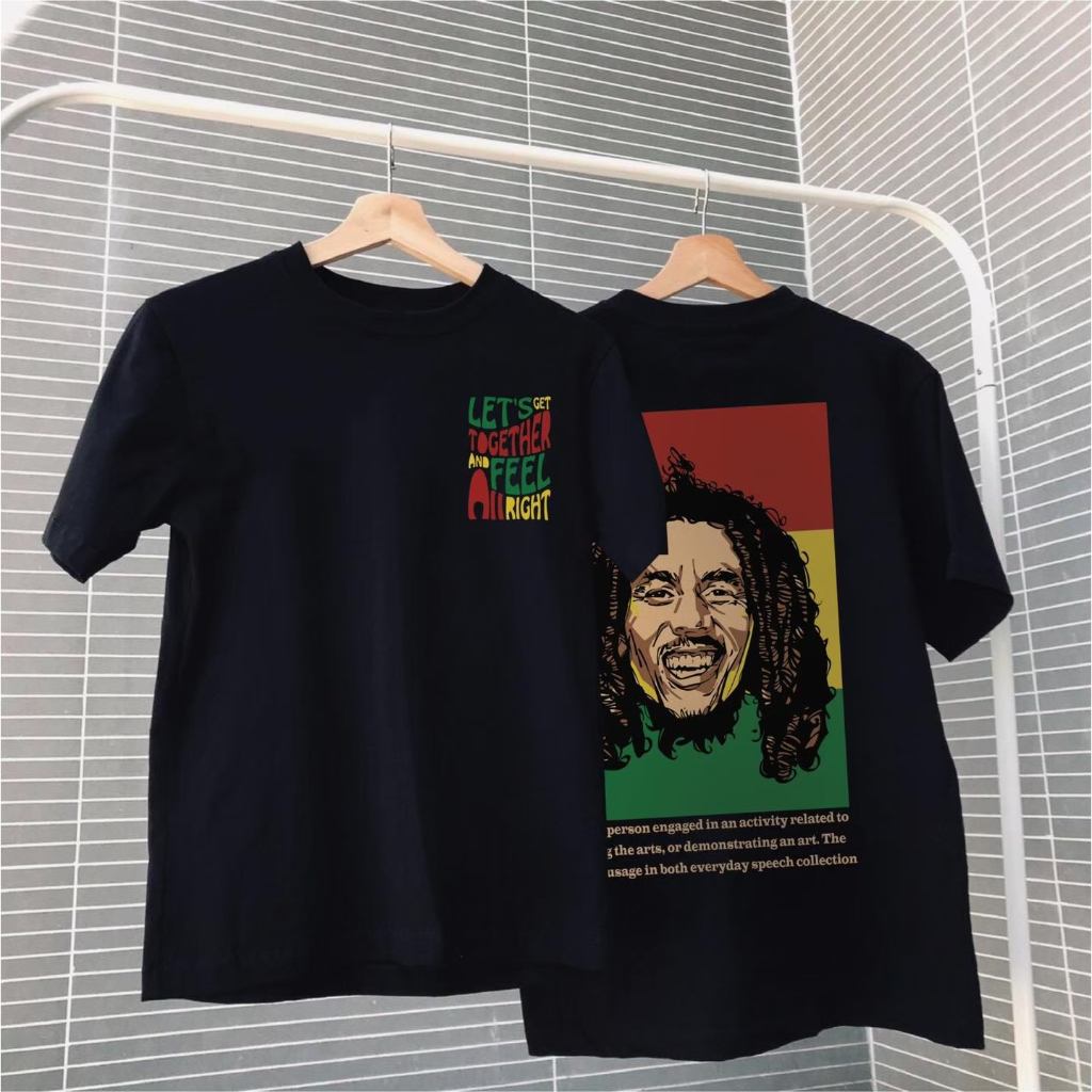 (พร้อมส่ง) เสื้อยืด BOBMARLEY - ผ้า Cotton100%