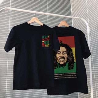 (พร้อมส่ง) เสื้อยืด BOBMARLEY - ผ้า Cotton100%