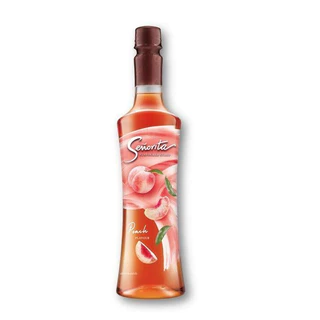 (1 ขวด) Peach Syrup ไซรัปพีช Senorita - เซนญอริตา น้ำเชื่อมแต่งกลิ่นพีช 750ml.