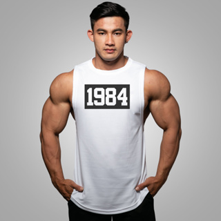 1984 เสื้อแขนกุดเว้าแขนกว้าง Drop Arm Sleeveless Muscle Shirt