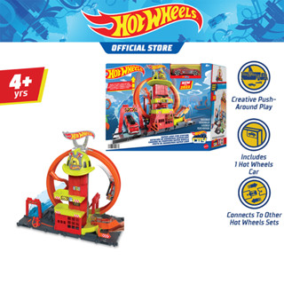 Hot Wheels® City Super Loop Fire Station ชุดรางฮอตวีลซิตี้ สถานีดับเพลิงหมุนเกลียว HKX41