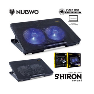 พัดลมระบายความร้อน Cooler Pad (2 Fan) NUBWO NF211 Shiron Black