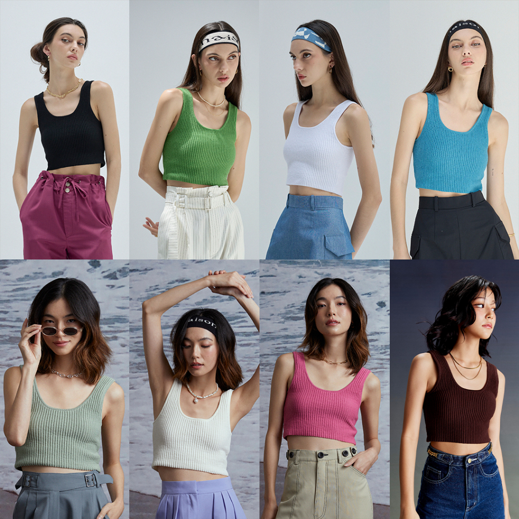 maison KEEPS | Em Cropped Knitted Tank | เสื้อกล้ามครอปไหมพรม เลือกจากอกเป็นหลัก