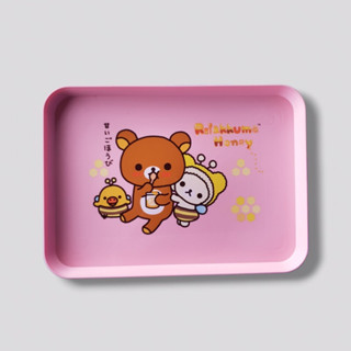 ถาดเหลี่ยม ถาดใส่ของ ลายลิลัคคุมะ Rilakkuma  ถาดพลาสติก ถาดใส่ขนม No. GW-0904