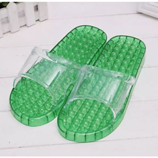 รองเท้านวด สีเขียว เบอร์ 38 รองเท้าใส่ในบ้าน, Foot Massage Bubble Slippers Pvc Material