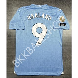 [Player] - เสื้อฟุตบอล แมนซิตี้ Home เหย้า 2023/24 เกรดนักเตะ อาร์ม EPL เบอร์ชื่อ 9 HAALAND