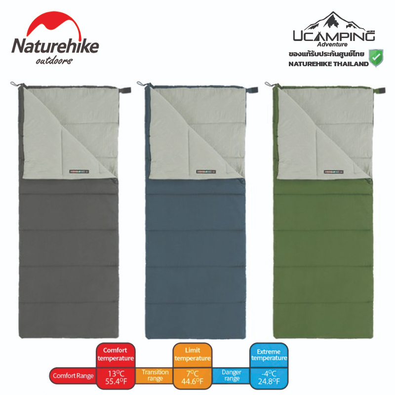 ถุงนอน Naturehike F150 Envelop washable cotton sleeping bag (รับประกันของแท้ศูนย์ไทย)
