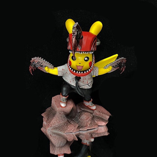 Pikachu cosplay ปิกาจู อยากเป็น เดนจิ Chainsaw Man Denji PVC Figure 12cm