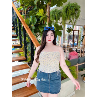 🎈Plussize เสื้อคนอ้วน🎈อก 40-58 ใส่ได้ (สม๊อคหลัง)