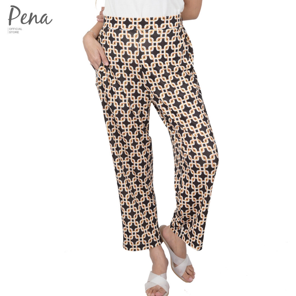 Pena house กางเกงลำลองขายาวห้าส่วน ขอบเอวยางยืด รุ่น PWPL062301