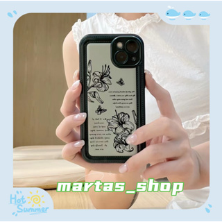 ❤️ส่งของขวัญ❤️ เคสไอโฟน 11 12 13 14 Pro Max ดอกไม้ เรียบง่าย ระดับสูง แฟชั่น กราฟฟิตี Case for iPhone สาวน่ารักหัวใจ