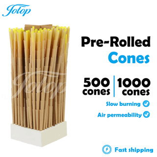 สินค้าพร้อมจัดส่ง📦🚀 1000ชิ้น กระดาษพรีโรล Pre rolled cones กระดาษโรลสำเร็จ Slow Burning Rolling Paper 84mm/98mm/110mm