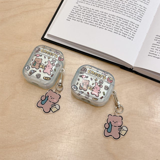 เคสแอร์พอด 3 Case Airpods 3 pro2 case การ์ตูน กระต่ายหมีเบียร์ พร้อมจี้ เคส Airpod 3 pro2 case เคส Airpod 1 gen2 case