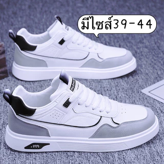 mavis.fashion รองเท้าผ้าใบผู้ชาย แฟชั่น M115 ดำ ขาว พร้อมส่ง
