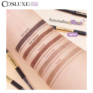 COSLUXE Slimbrow Pencil คอสลุคส์ สลิมโบรว์ เพนซิล ( เครื่องสำอาง , ดินสอเขียนคิ้ว , ที่เขียวคิ้ว , เนื้อฝุ่น อัดแข็ง )