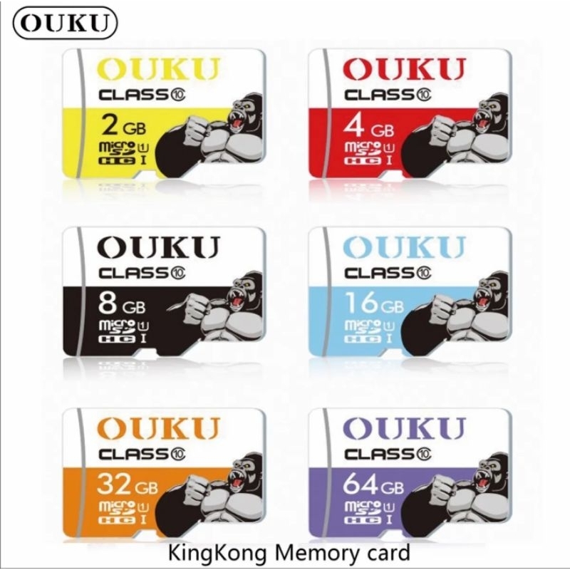 เมมโมรี่การ์ด Ouku kingkong Micro SD card Memory Card2GB 4GB 8GB 16GB 32GB 64GB กล้อง/ โทรศัพท์มือถือ (150666T)